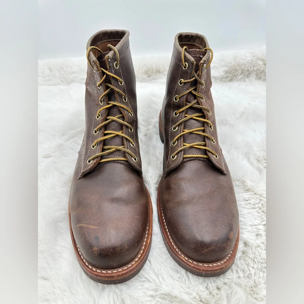 Original Chippewa Men's Service Utility Boot‎ Brown Bomber Distressed size 13 D